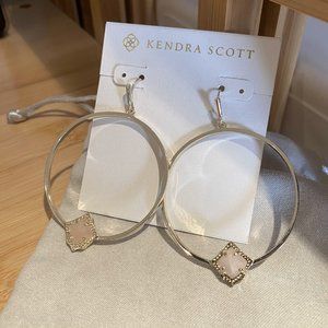 Kendra Scott Rose Quartz Elberta Earrings Gold